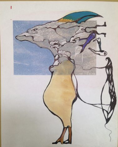 Mixed media on paper, 29 x 21 cm, 1998