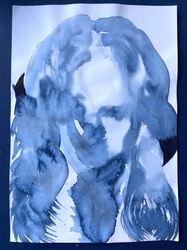 Meisje, aquarel op papier, 29 x 21 cm